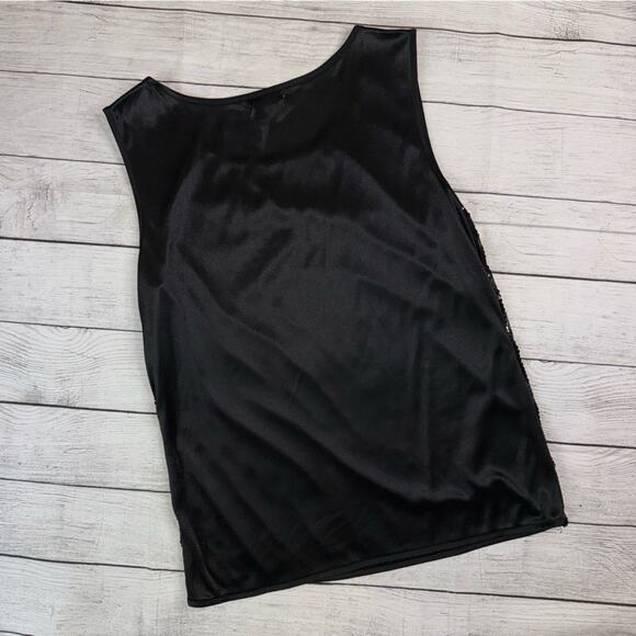 Damee, Inc. Women's Sleeveless Black Sequin Shell Top Blouse  Size Small - Picture 5 of 5
